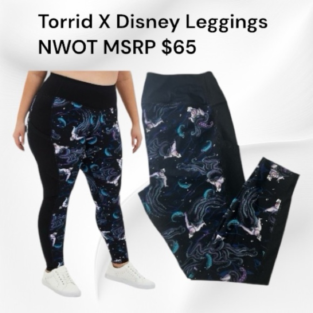 Torrid X Disney Ursula Legging w/Pockets NWT Size 2X MSRP $65